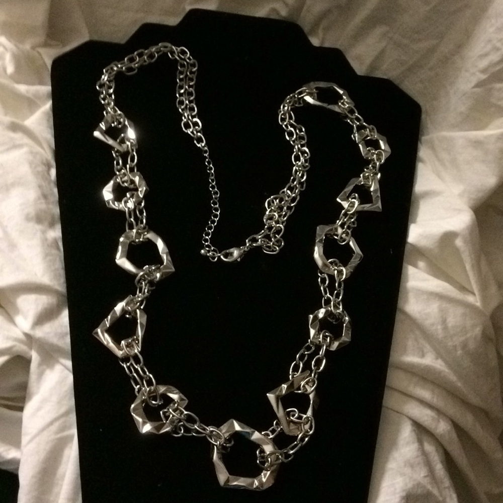 Silver tone Lia Sophia 36 inch necklace